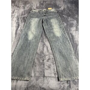 Route 66‎ Denim Jeans Youth 14 Blue Straight Leg Classic Skull Pocket Med Wash